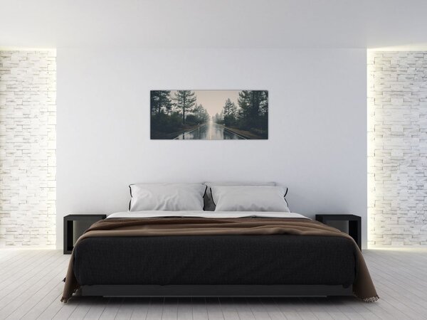 Slika ceste na kiši (120x50 cm)