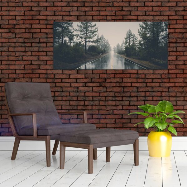 Slika ceste na kiši (120x50 cm)