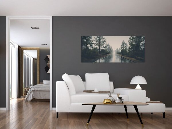 Slika ceste na kiši (120x50 cm)