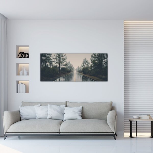 Slika ceste na kiši (120x50 cm)