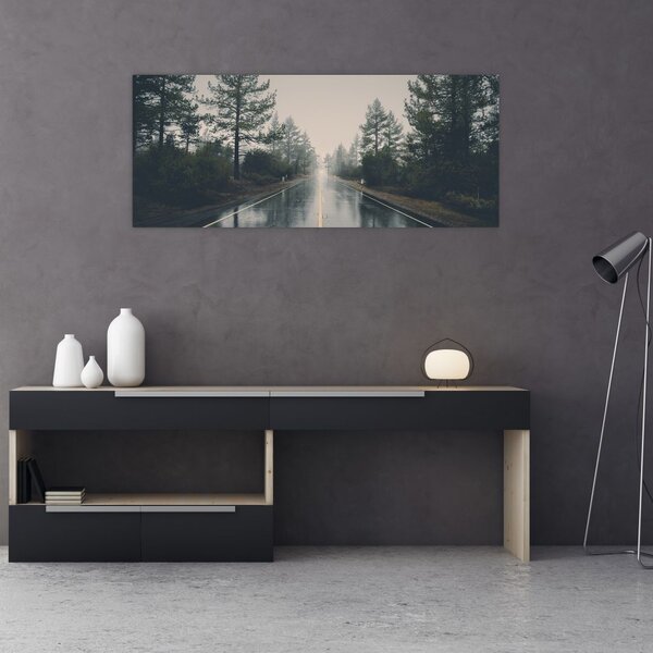 Slika ceste na kiši (120x50 cm)