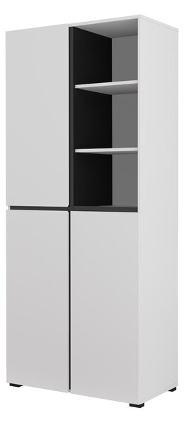 Ormar s policama Crossroad H W88 (bijela + crna)