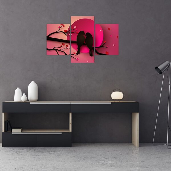 Slika - Zaljubljene ptice (90x60 cm)