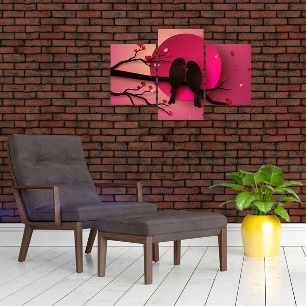 Slika - Zaljubljene ptice (90x60 cm)