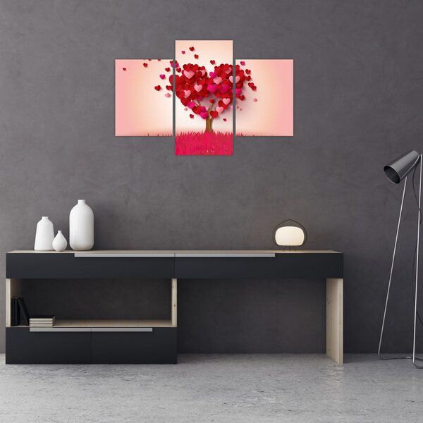 Slika stabla u obliku srca (90x60 cm)