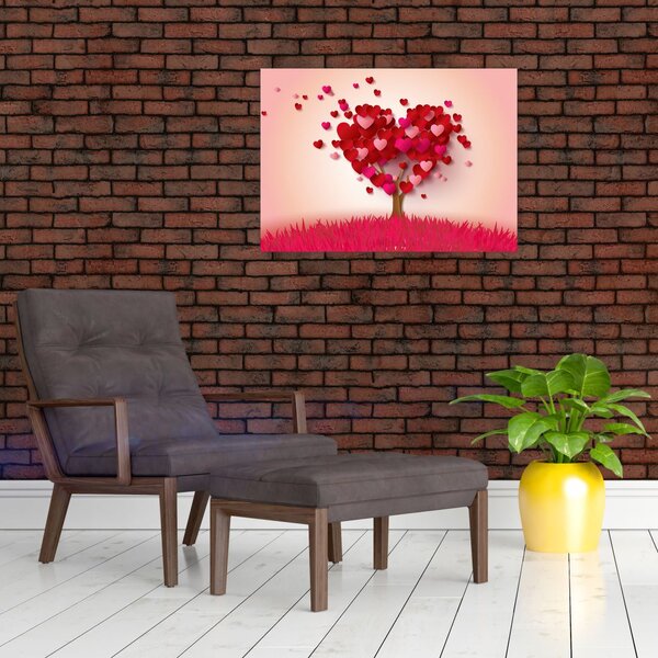 Slika stabla u obliku srca (70x50 cm)