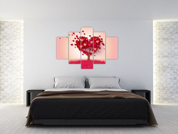 Slika stabla u obliku srca (150x105 cm)