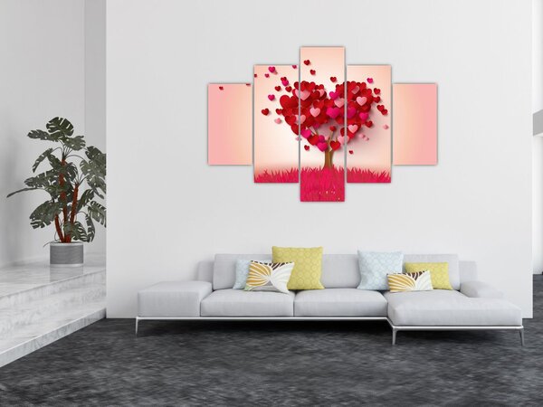 Slika stabla u obliku srca (150x105 cm)
