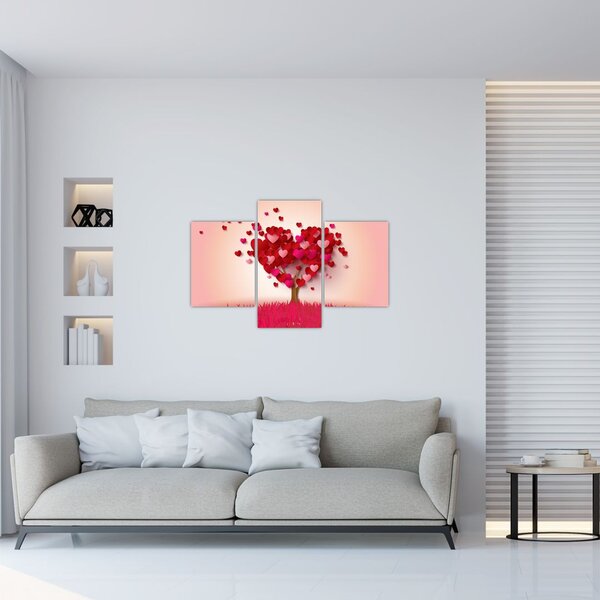 Slika stabla u obliku srca (90x60 cm)