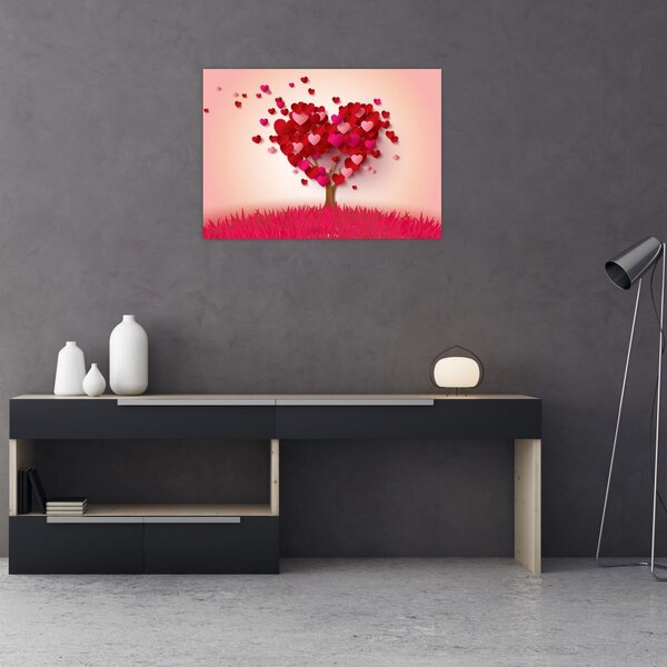 Slika stabla u obliku srca (70x50 cm)