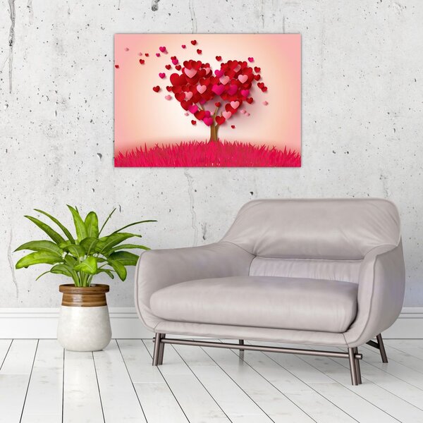 Slika stabla u obliku srca (70x50 cm)