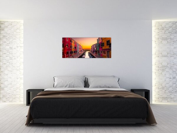 Slika - Zalazak sunca, otok Burano, Venecija, Italija (120x50 cm)