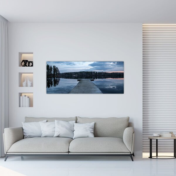 Slika - Molo na jezeru (120x50 cm)