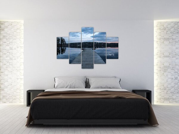 Slika - Molo na jezeru (150x105 cm)