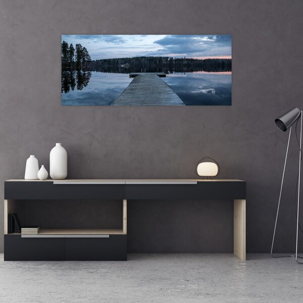 Slika - Molo na jezeru (120x50 cm)