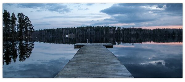 Slika - Molo na jezeru (120x50 cm)