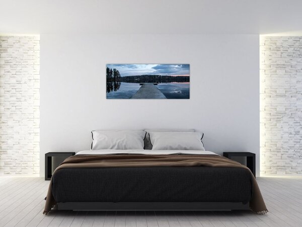 Slika - Molo na jezeru (120x50 cm)