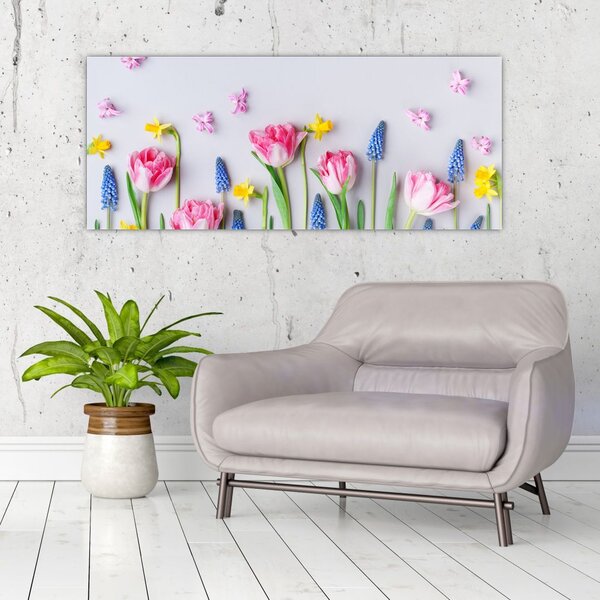 Slika proljetnog cvijeća (120x50 cm)