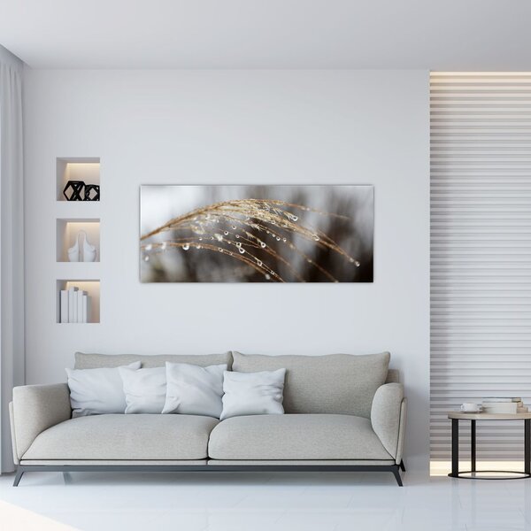 Slika kapljica na biljci (120x50 cm)