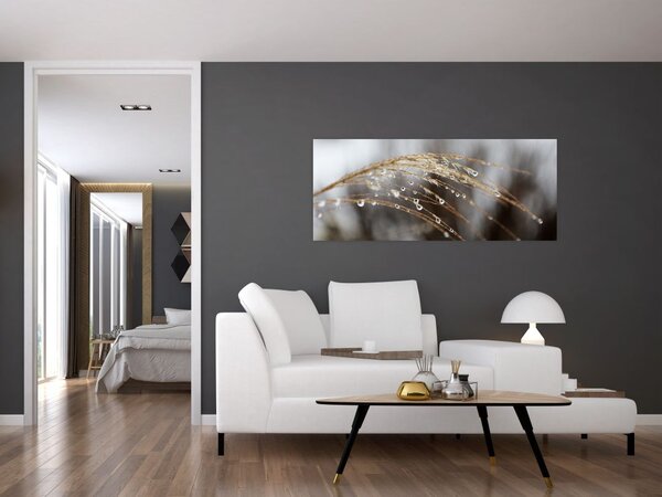 Slika kapljica na biljci (120x50 cm)