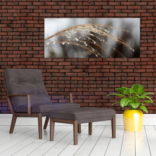 Slika kapljica na biljci (120x50 cm)