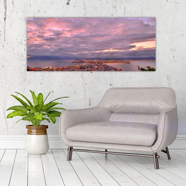 Slika - Sumrak nad gradom (120x50 cm)