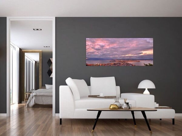 Slika - Sumrak nad gradom (120x50 cm)