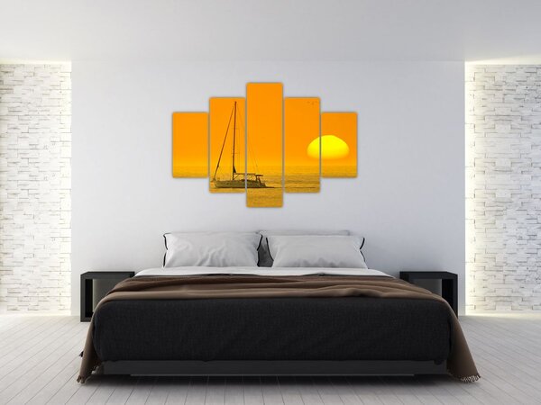 Slika - Čamac usred mora (150x105 cm)