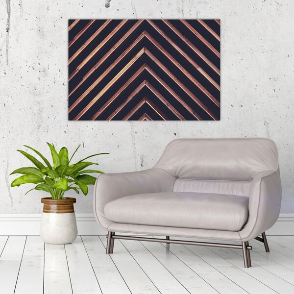 Slika drvenog motiva na crnoj pozadini (90x60 cm)