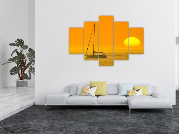 Slika - Čamac usred mora (150x105 cm)