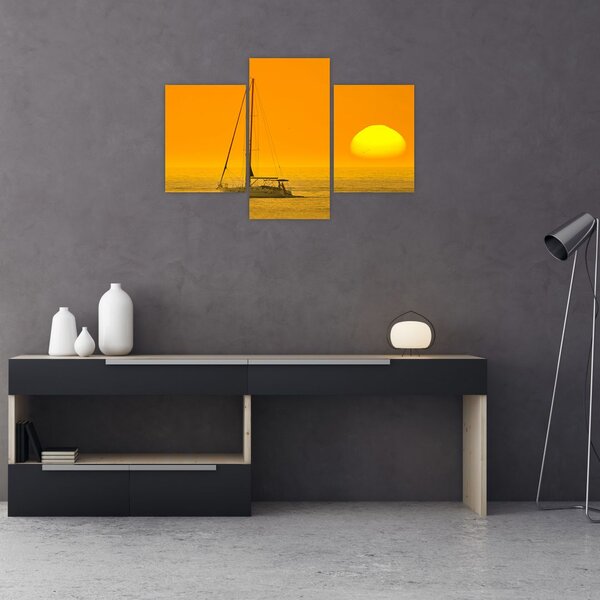 Slika - Čamac usred mora (90x60 cm)