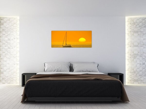 Slika - Čamac usred mora (120x50 cm)