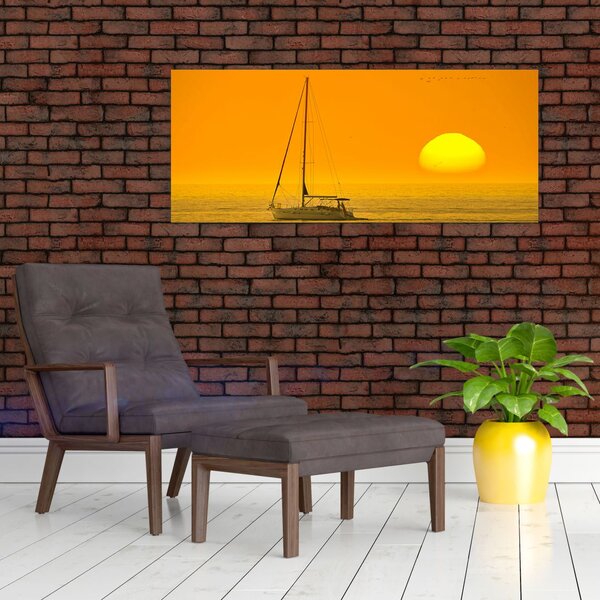 Slika - Čamac usred mora (120x50 cm)