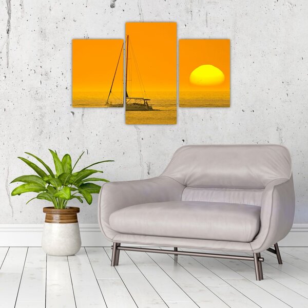 Slika - Čamac usred mora (90x60 cm)
