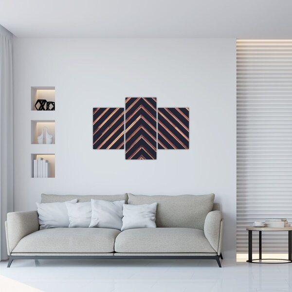 Slika drvenog motiva na crnoj pozadini (90x60 cm)