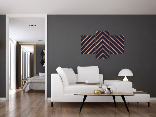 Slika drvenog motiva na crnoj pozadini (90x60 cm)