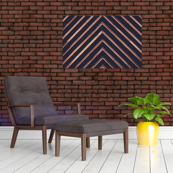 Slika drvenog motiva na crnoj pozadini (90x60 cm)