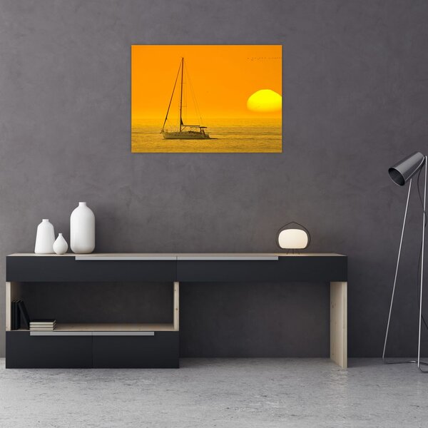 Slika - Čamac usred mora (70x50 cm)
