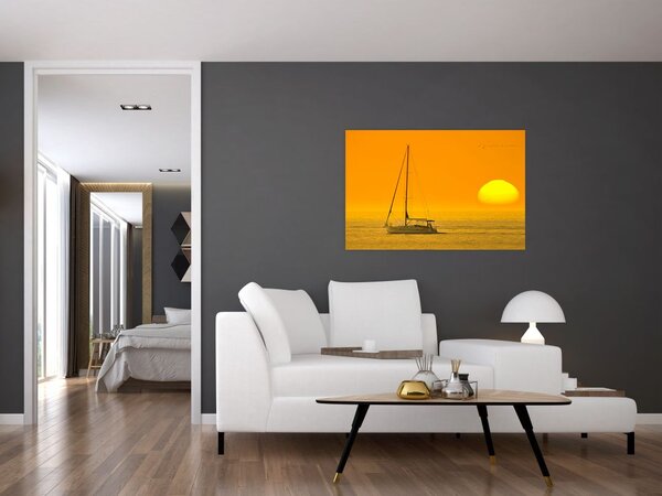 Slika - Čamac usred mora (90x60 cm)