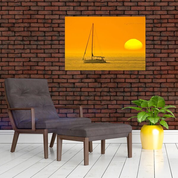 Slika - Čamac usred mora (90x60 cm)