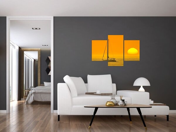 Slika - Čamac usred mora (90x60 cm)