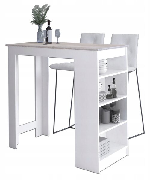 Barski stol Starlink (bijela + hrast sonoma)