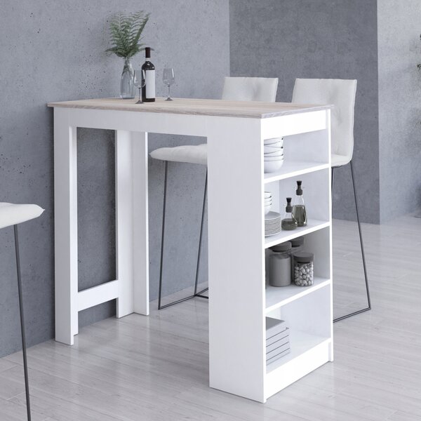 Barski stol Starlink (bijela + hrast sonoma)