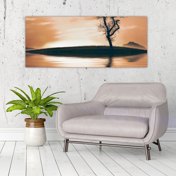 Slika drveta na otoku (120x50 cm)