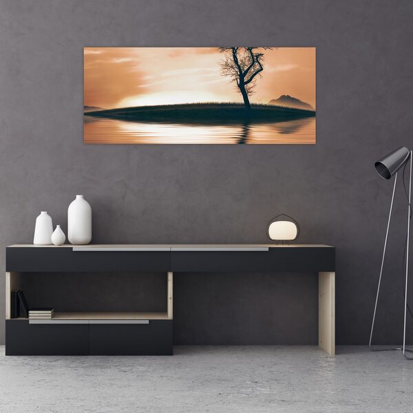 Slika drveta na otoku (120x50 cm)