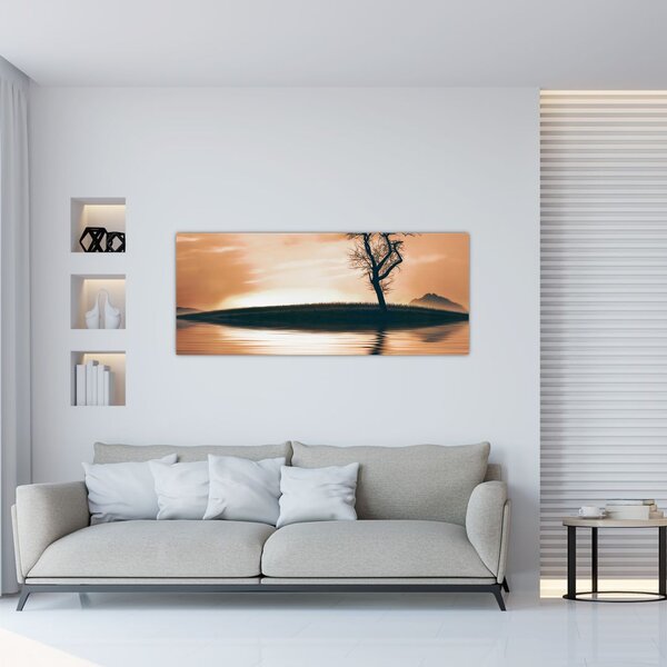 Slika drveta na otoku (120x50 cm)