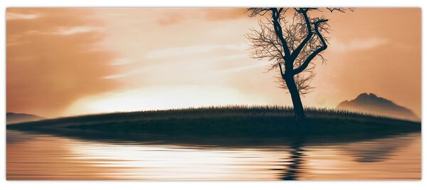 Slika drveta na otoku (120x50 cm)