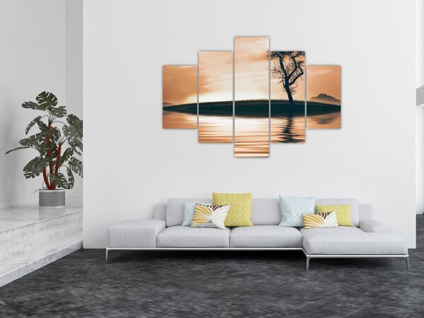Slika drveta na otoku (150x105 cm)
