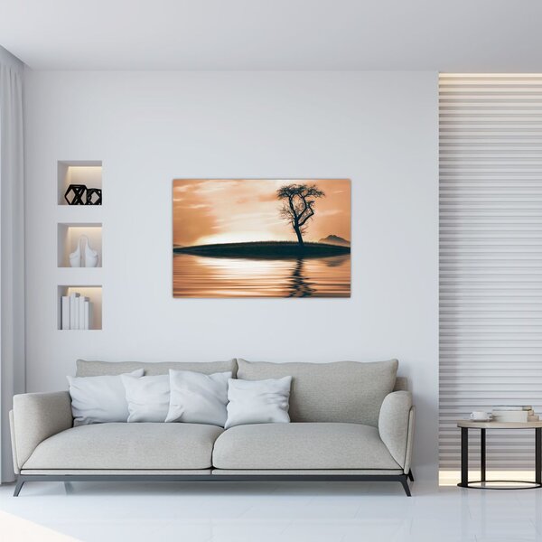 Slika drveta na otoku (90x60 cm)