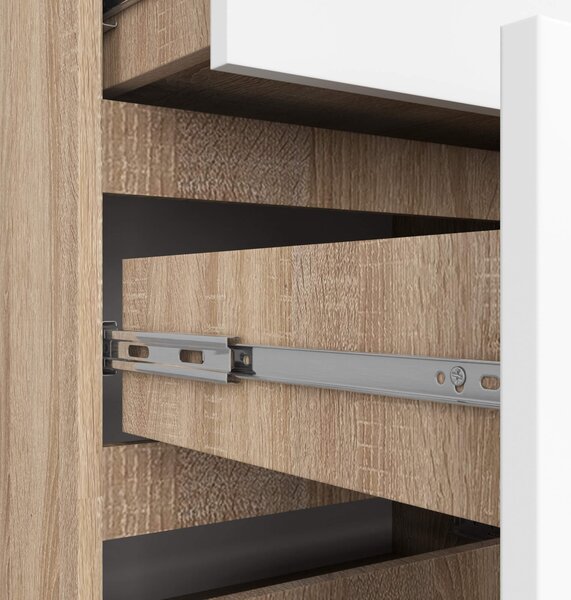 Komoda Kraft 10SZ (hrast sonoma + bijela)